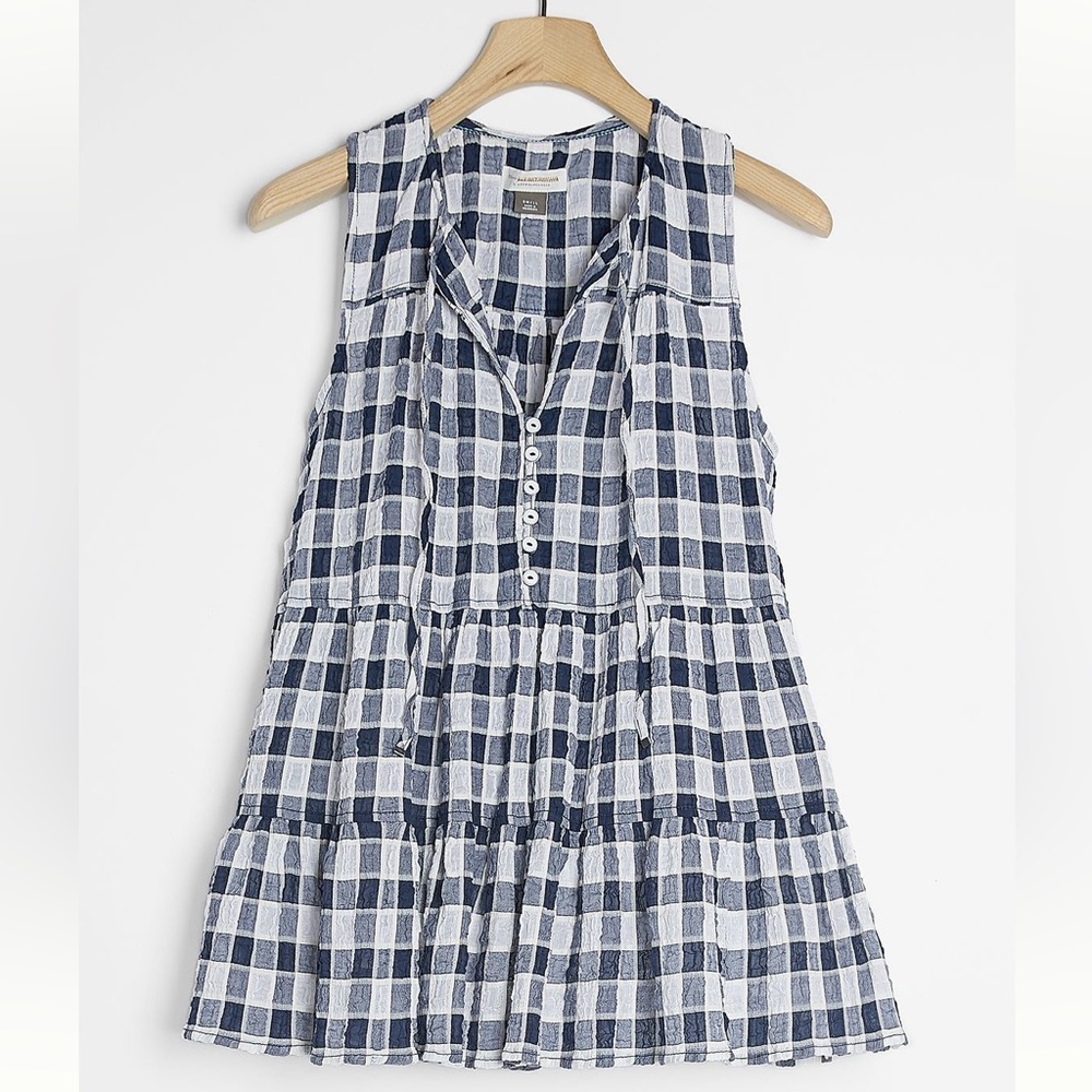 Anthropologie Pilcro Neve Tiered Blouse Plus Size 1X